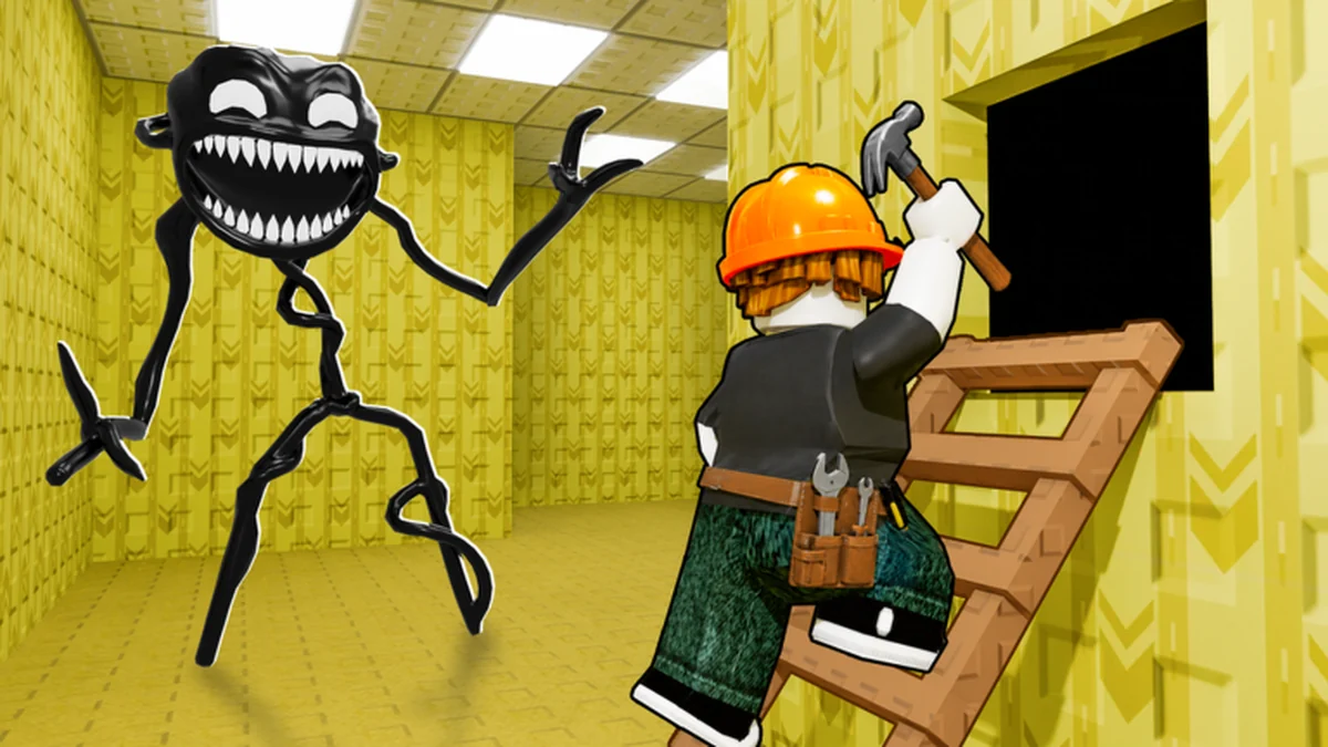 Official Build Your Backrooms artwork behind the updates call to action